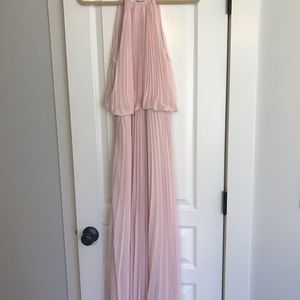 MSK pale pink gown with gold halter size 6